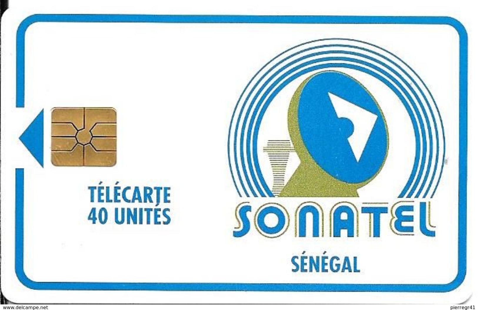 CARTE-PUCE-SENEGAL-40U-GEMB-SONATEL-V°Sans N°-UTILISE-TBE/RARE - Senegal