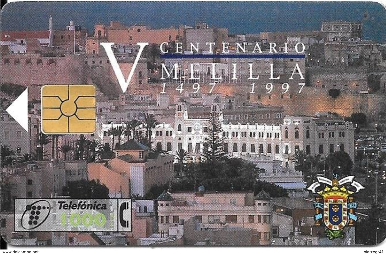 TC-PUCE-ESPAGNE- 08/97-V Centenaire 1497/1997-MELILLA-Utilisé-TBE - Commemorative Pubblicitarie