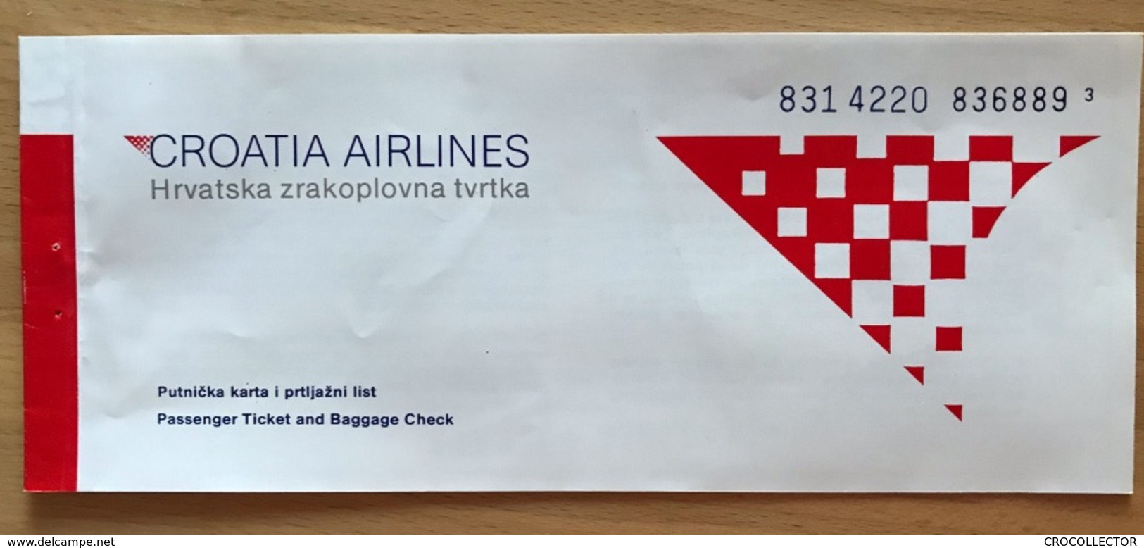 CROATIA AIRLINES TICKET 21MAR98 DUBROVNIK ZAGREB - Tickets