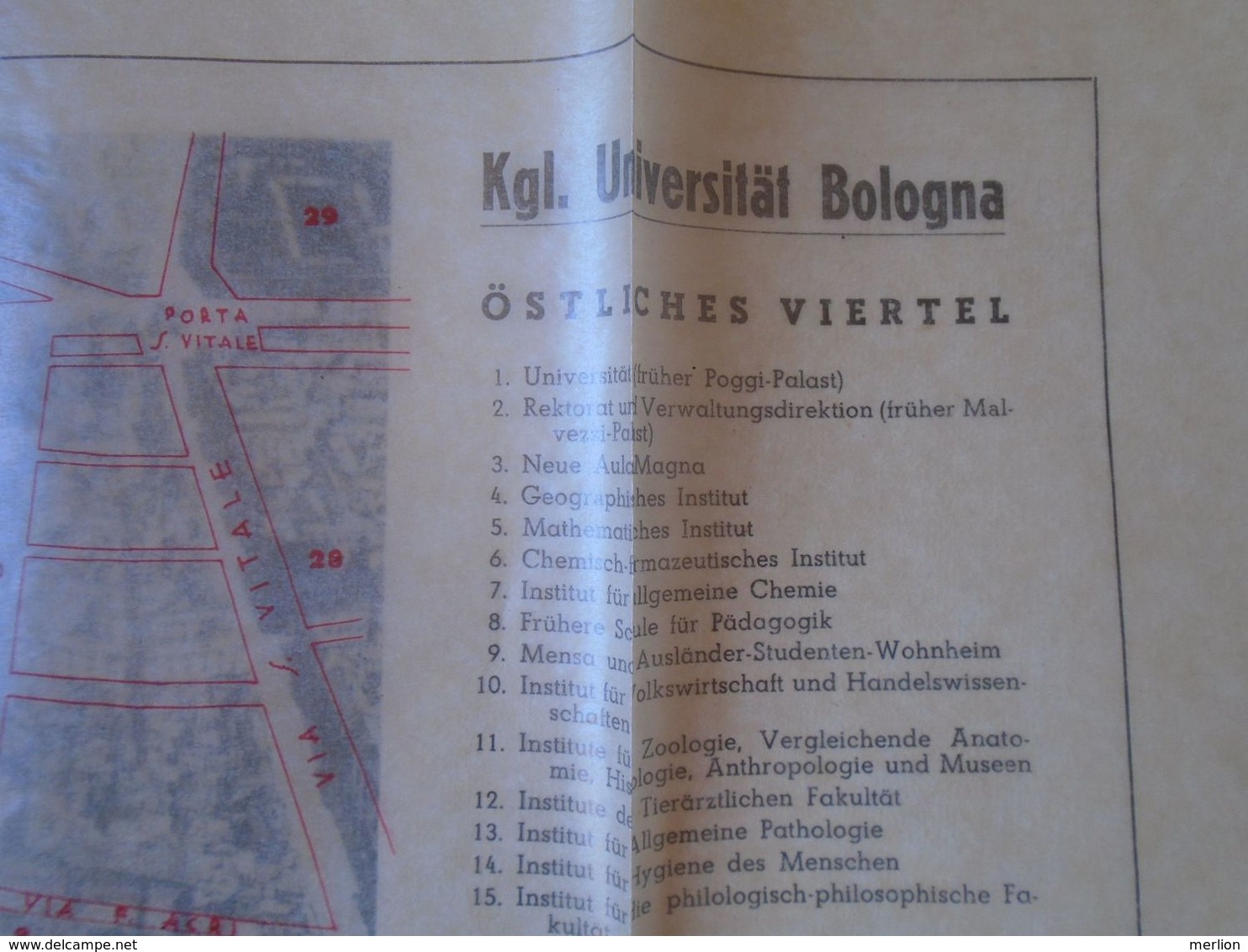 ZA296.1   Alma Mater Studiorum - Die Universität von BOLOGNA 1937- Italia Bologna University advertising booklet