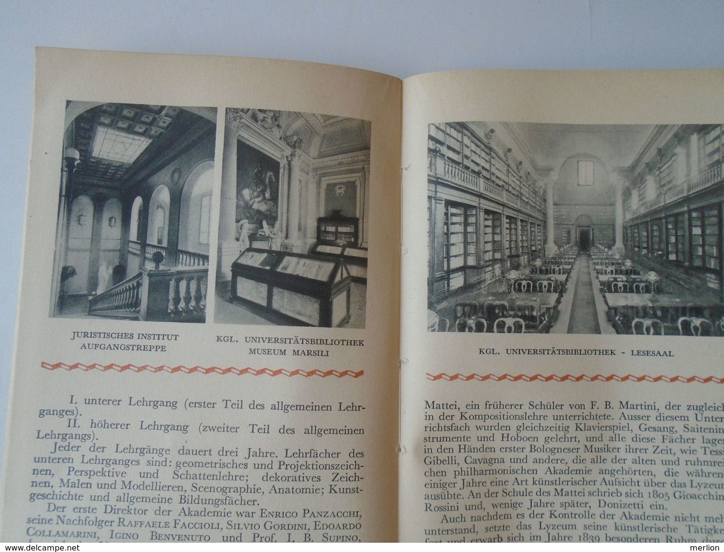 ZA296.1   Alma Mater Studiorum - Die Universität von BOLOGNA 1937- Italia Bologna University advertising booklet