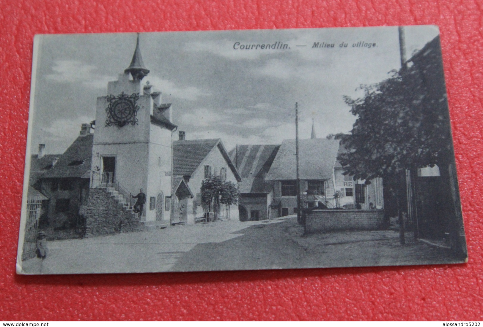 Jura Courrendlin Milieu Du Village 1927 Ed. E. Blau - Courrendlin