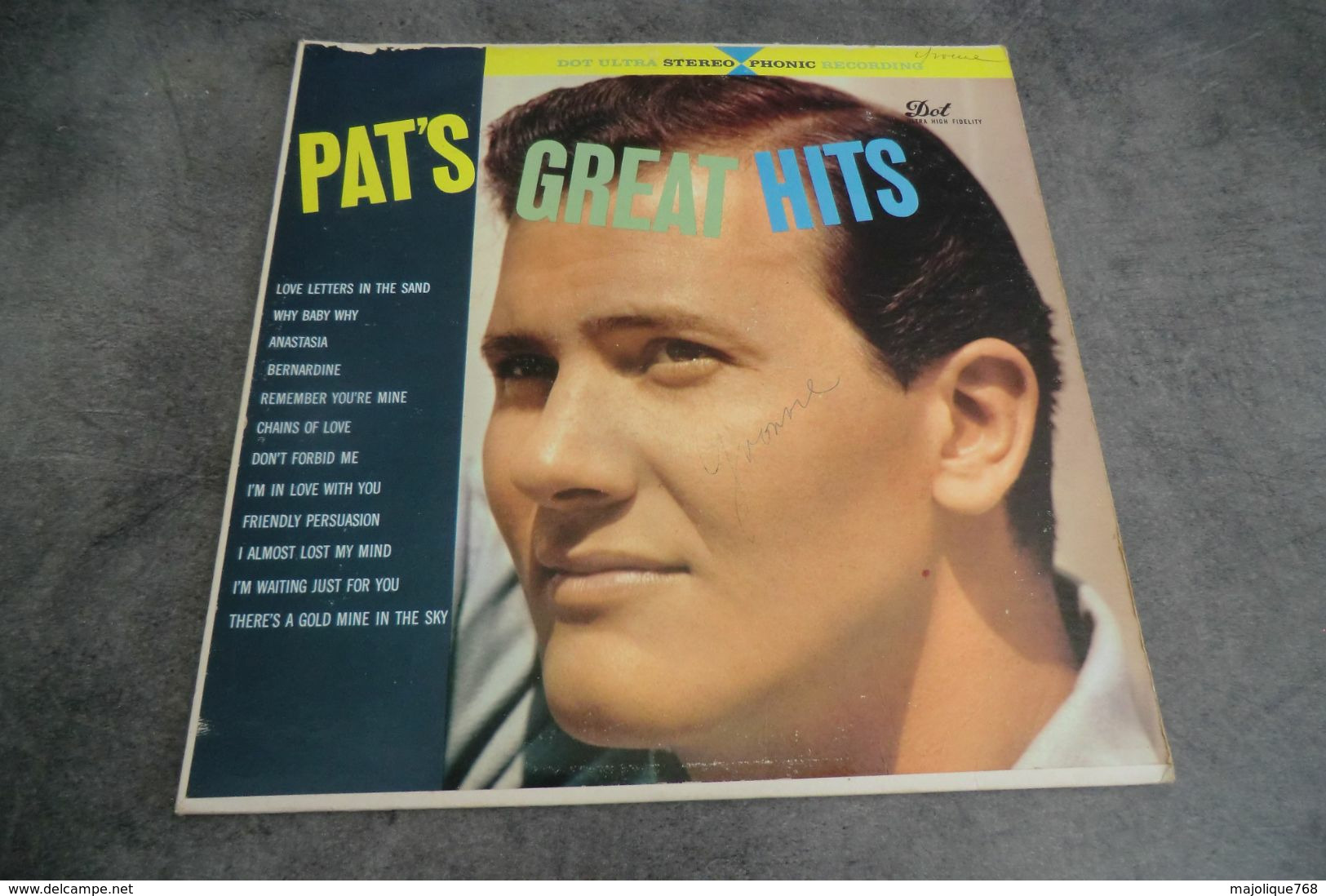 Disque - Pat Boone - Pat's Great Hits - DOT Ultra High Fidelity - DLP 25071 - 1957 US - Rock