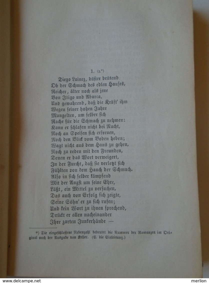 ZA296.2 Die Romanzen vom Cid - von Karl Eitner  Hildburghausen  1871