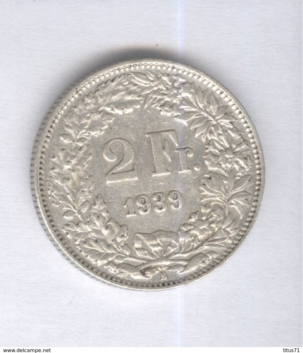 2 Francs Suisse / Switzerland 1939 SUP+ - Autres & Non Classés
