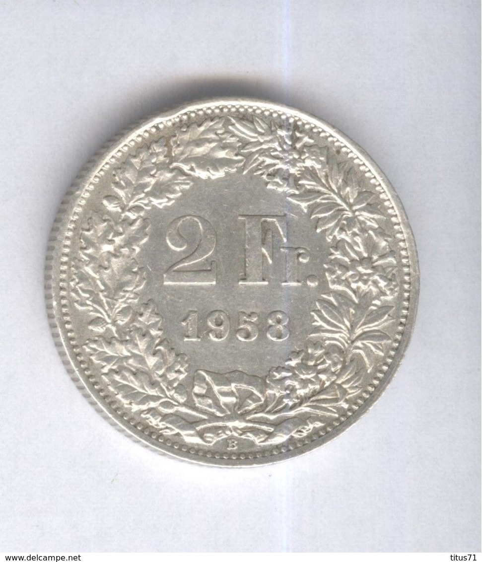 2 Francs Suisse / Switzerland 1958 SUP+ - Andere & Zonder Classificatie