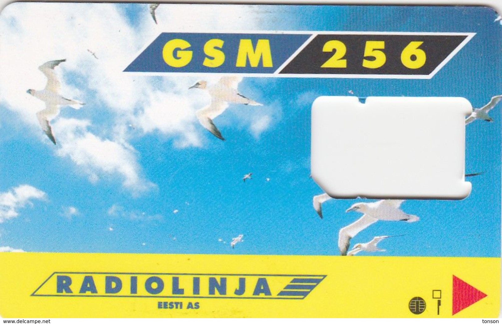 Estonia,,EE-RAD-GSM-0008A GSM Frame Without Chip, Radiolinja GSM 256, Birds, 2  Scans. - Slowenien