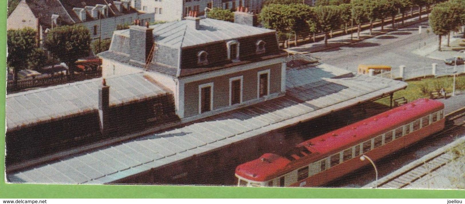 Rare CPSM LA BOURBOULE Gare Foret Hotel De Charlannes Autorail Train Micheline 63 Puy De Dome - La Bourboule