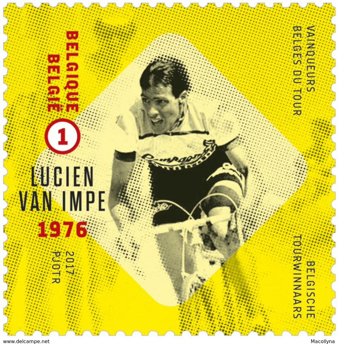 Blok 252** De 10 Belgische Toerwinnaars -  Les dix vainqueurs Belges du Tour de France**  Sheet / Bloc