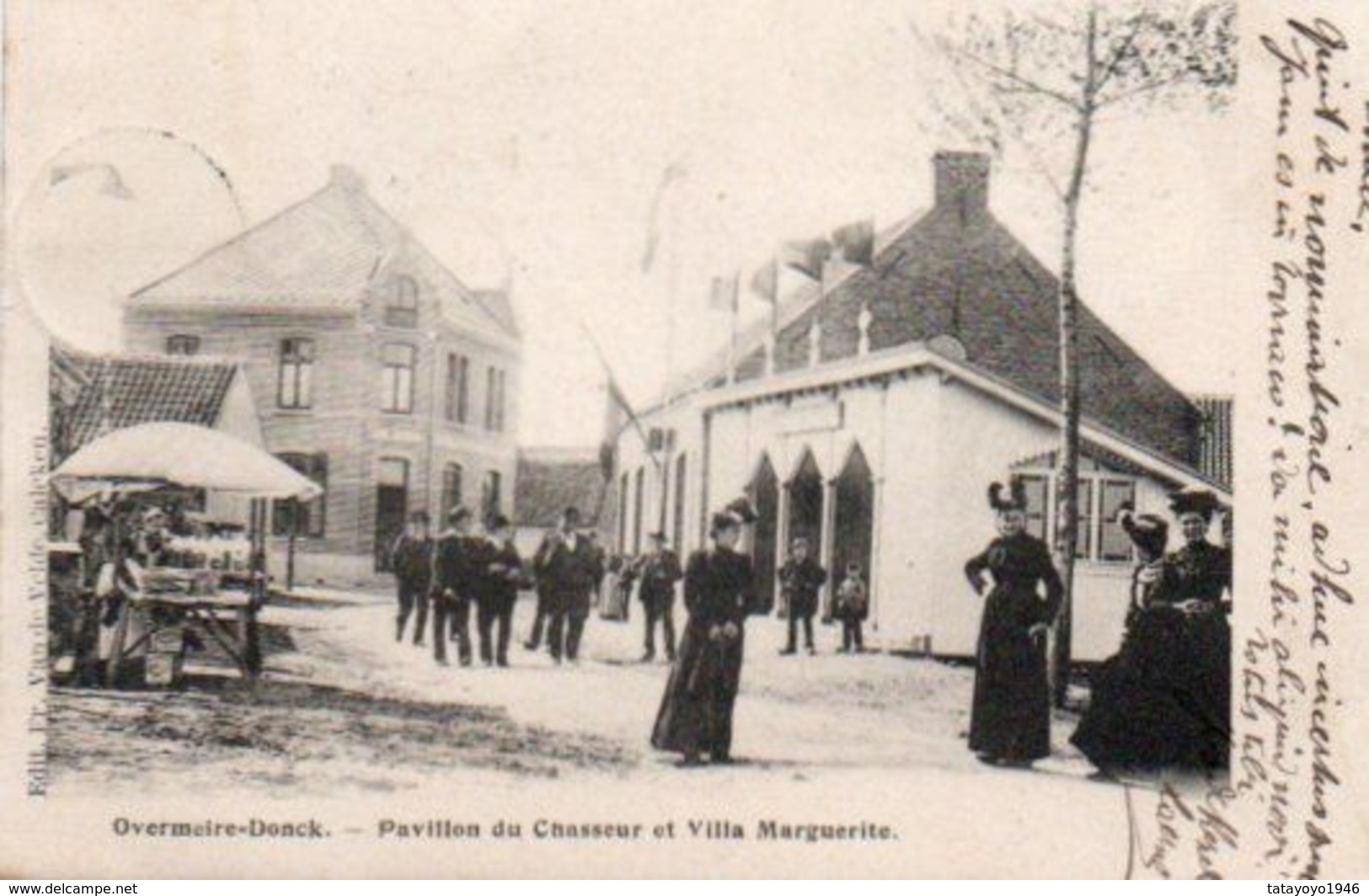 Overmeire-Donck Pavillon Du Chasseur Et Villa Marguerite Bien Animée Circulé En 1904 - Laarne