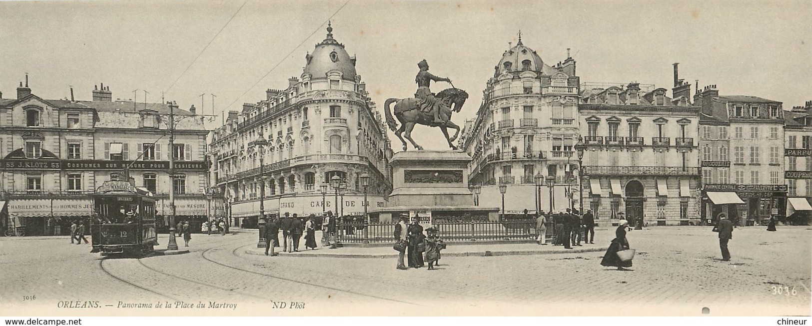 ORLEANS PANORAMA DE LA PLACE DU MARTRY CARTE PANORAMIQUE - Orleans