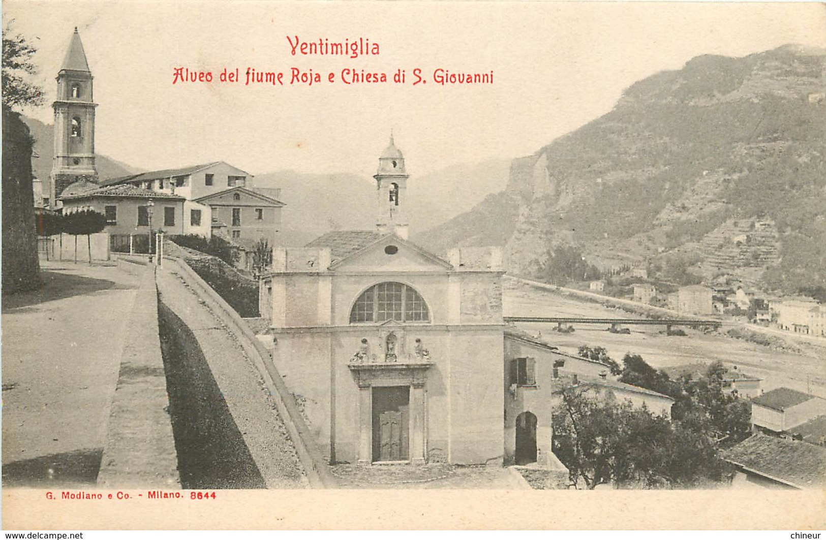 ITALIE VENTIMIGLIA ALVEO DEL FIUME ROJA E CHIESA DI S. GIOUANNI - Autres & Non Classés