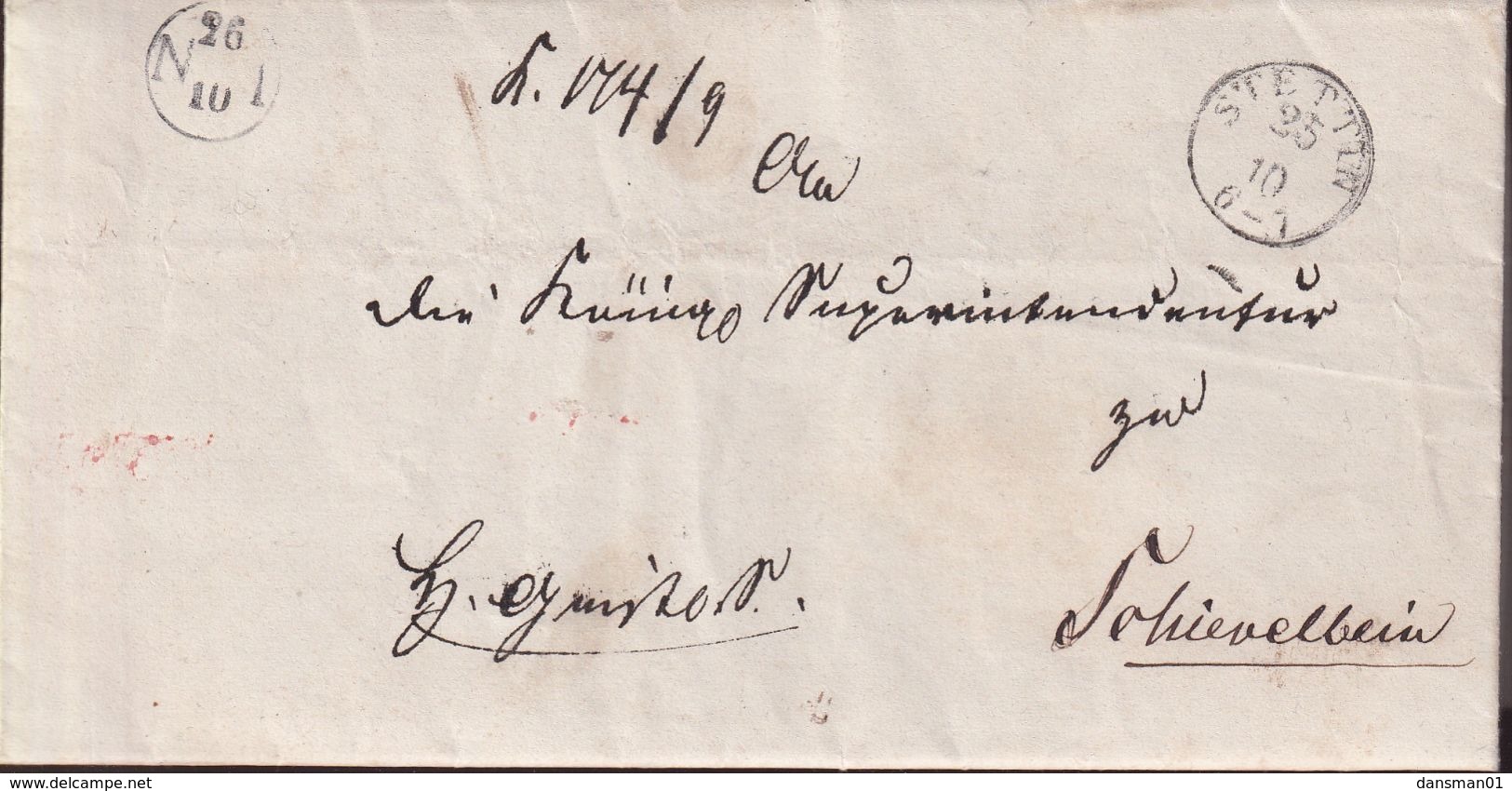 POLAND Prephilatelic Cover/full Letter STETTIN 1844 - ...-1860 Prephilately