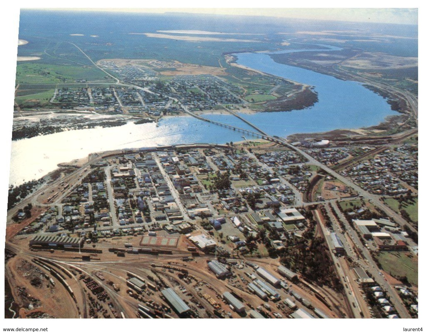 (G 12) Australia - SA - Port Augusta Aerial View (Railway Yards) - Kangaroo Islands