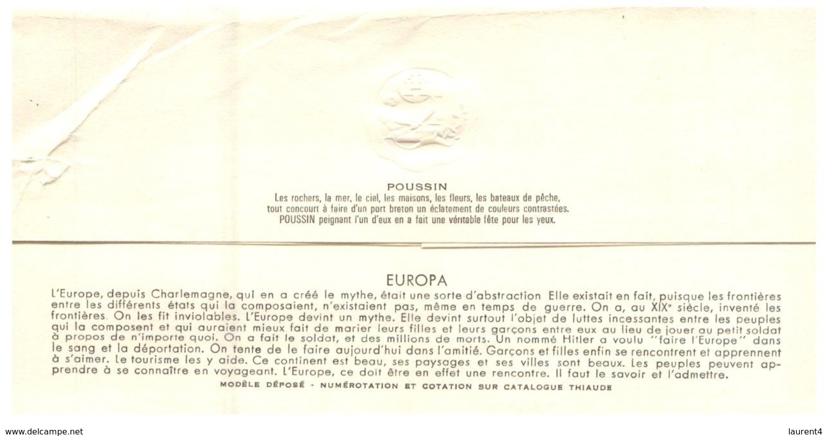 (G 13) EUROPA CEPT - France FDC / Premier Jour - 1977 - Sérigraphie De Poussin - 1977