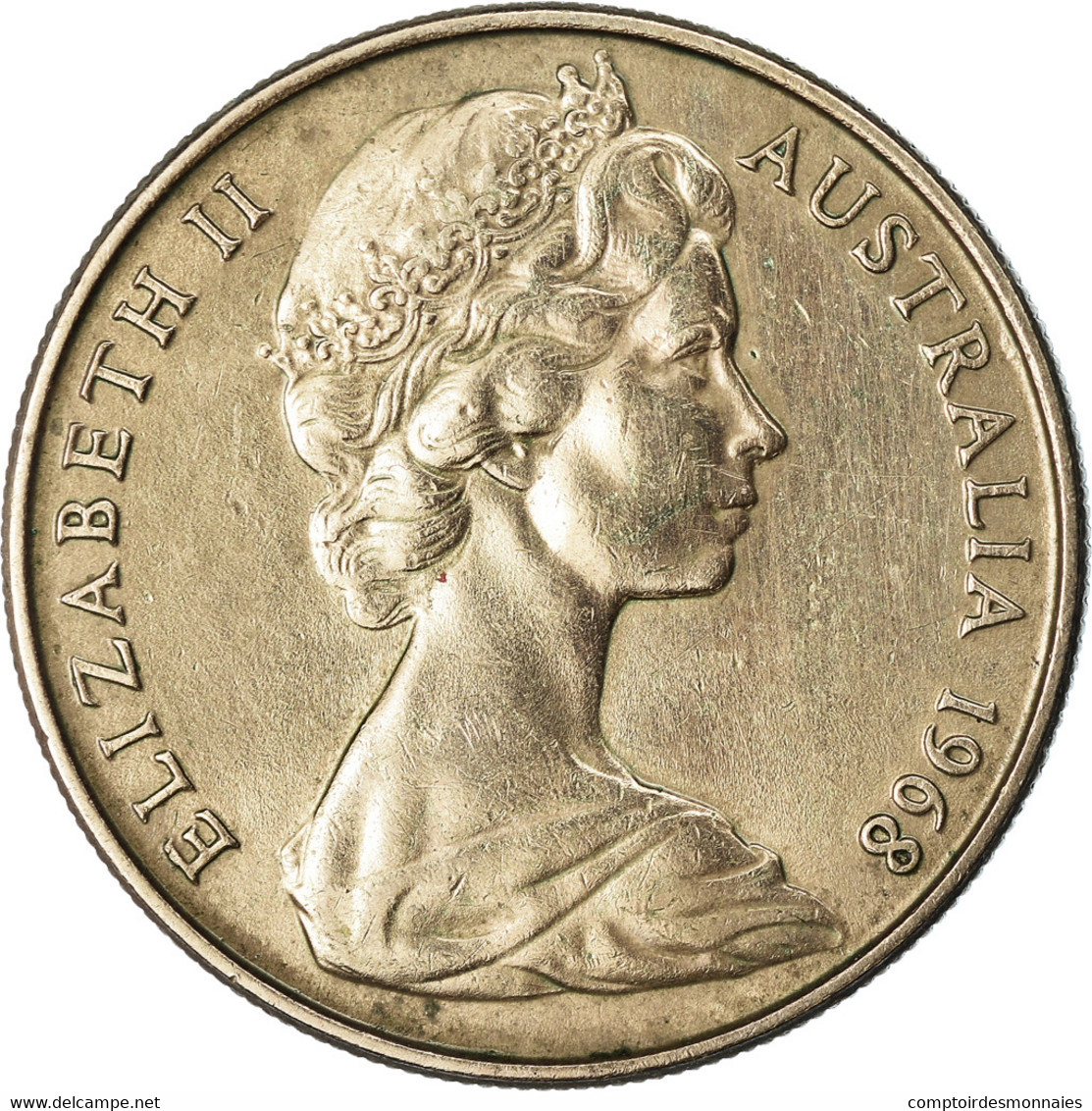 Monnaie, Australie, Elizabeth II, 10 Cents, 1968, TTB, Copper-nickel, KM:65 - 10 Cents