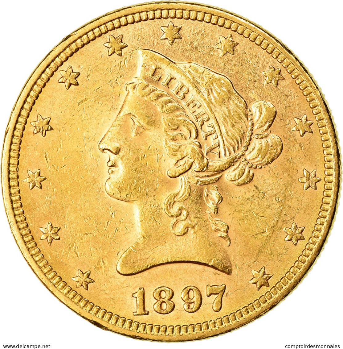 Monnaie, États-Unis, Coronet Head, $10, Eagle, 1897, U.S. Mint, Philadelphie - 10$ - Eagles - 1866-1907: Coronet Head