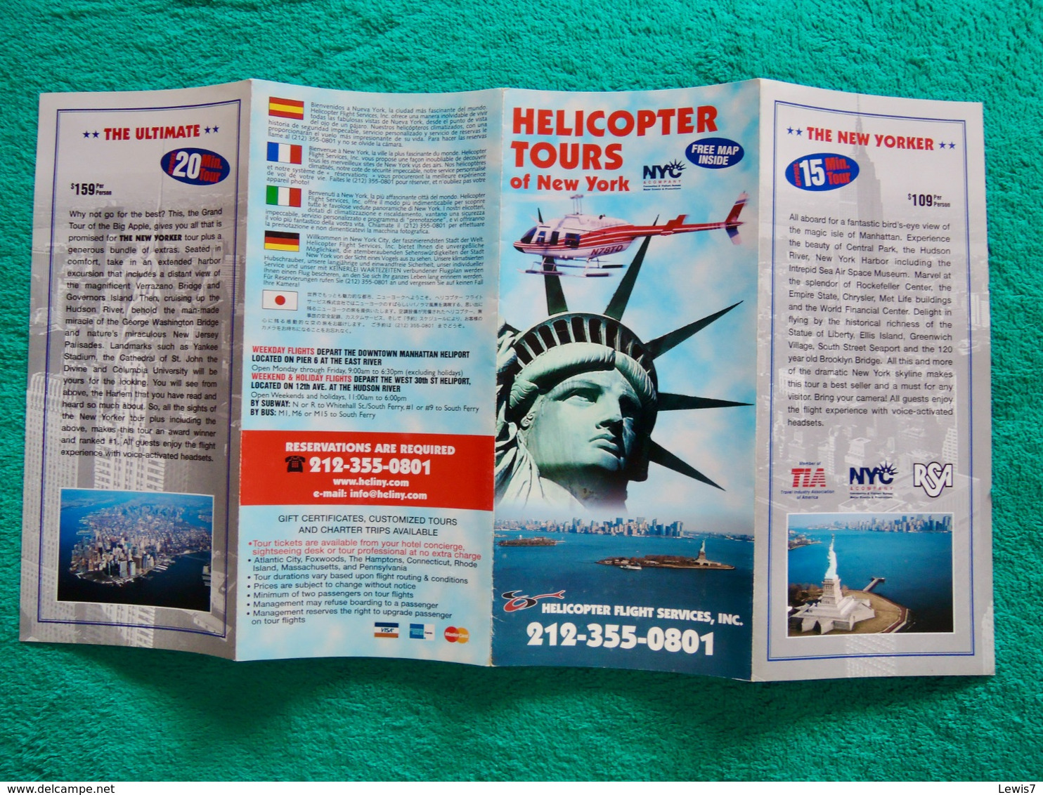 Brochure Helicopter Tours Of New-York - Hélicoptères