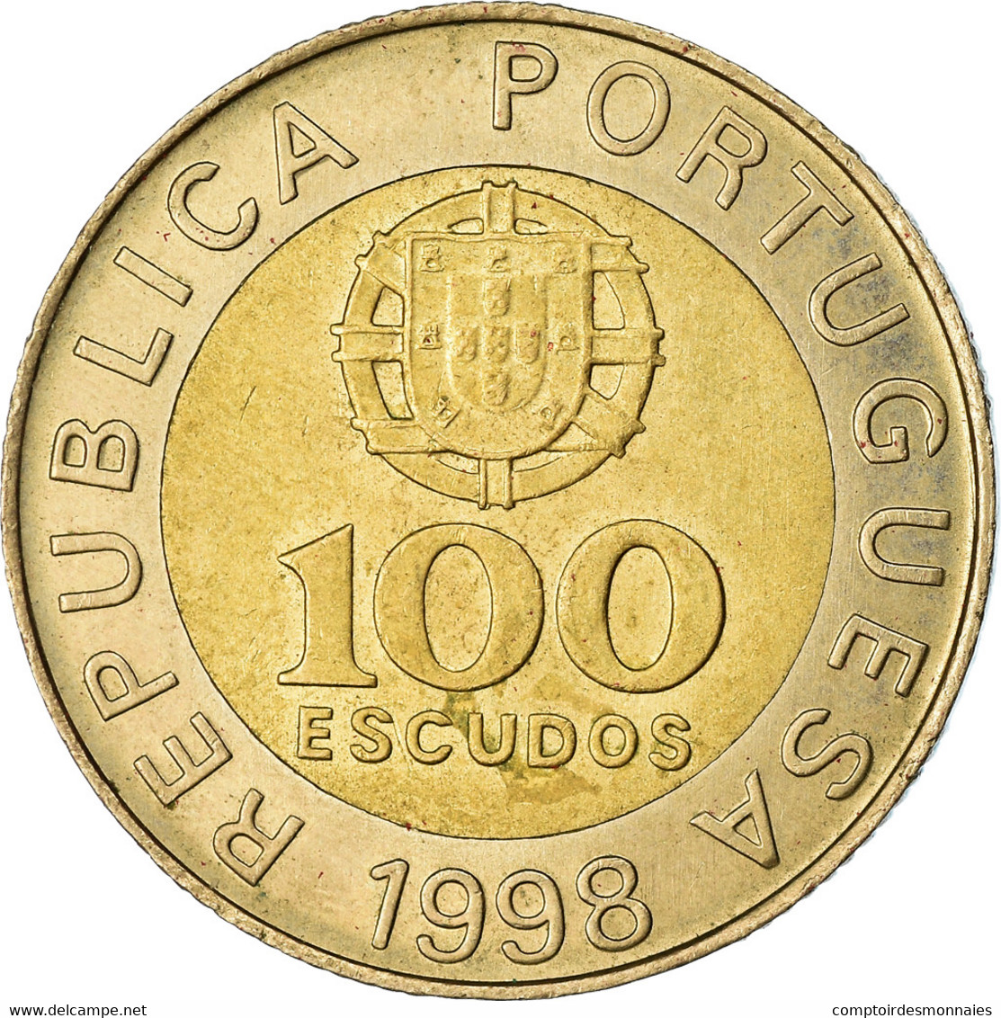 Monnaie, Portugal, 100 Escudos, 1998, TB+, Bi-Metallic, KM:645.1 - Portugal