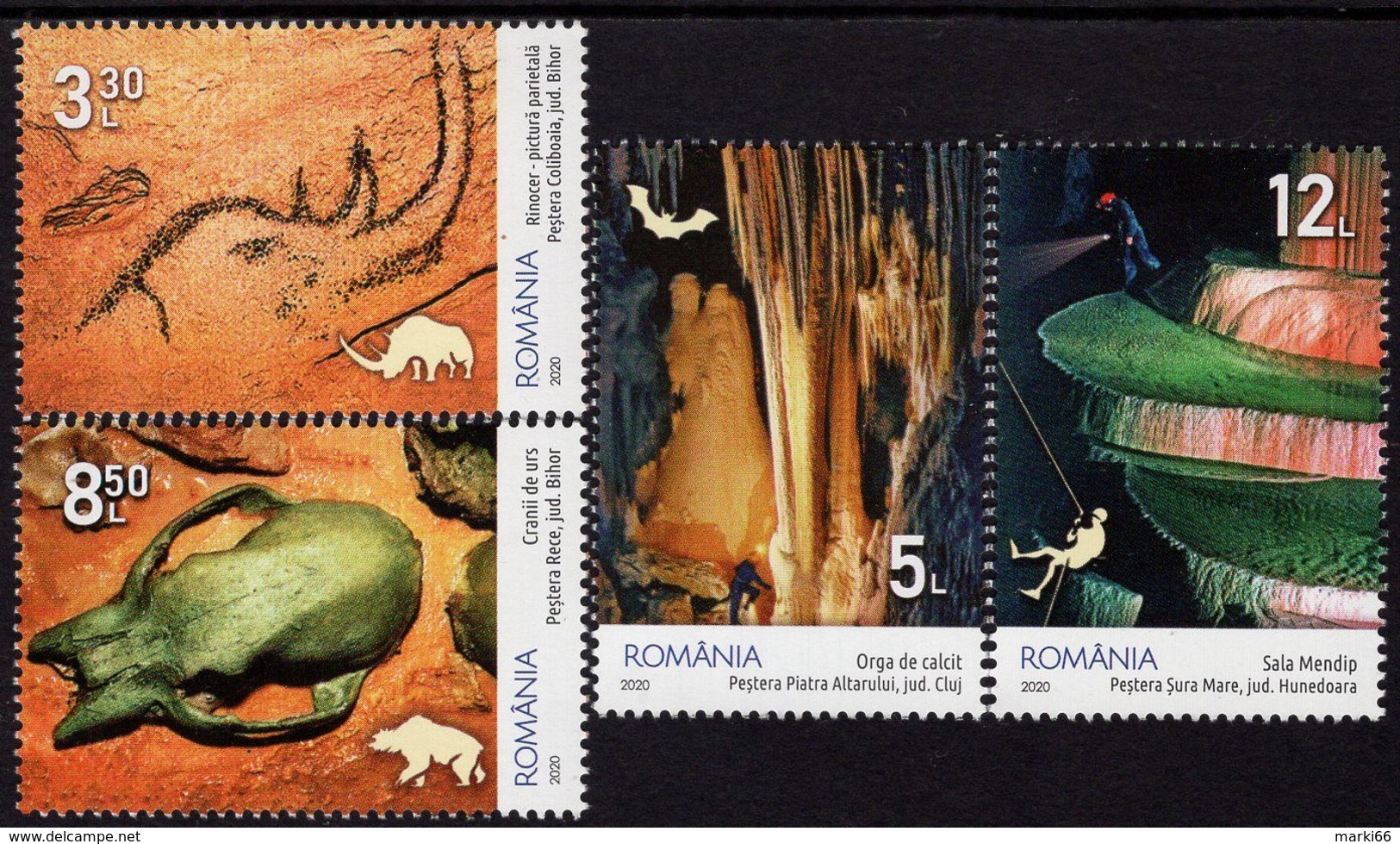 Romania - 2020 - Caves - Institute Of Speleology - Mint Stamp Set - Ongebruikt