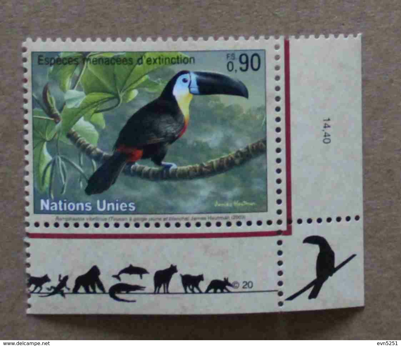 Ge03-01 : Nations-Unies (Genève) / Protection De La Nature - Toucan à Gorge Jaune Et Blanche - Nuovi