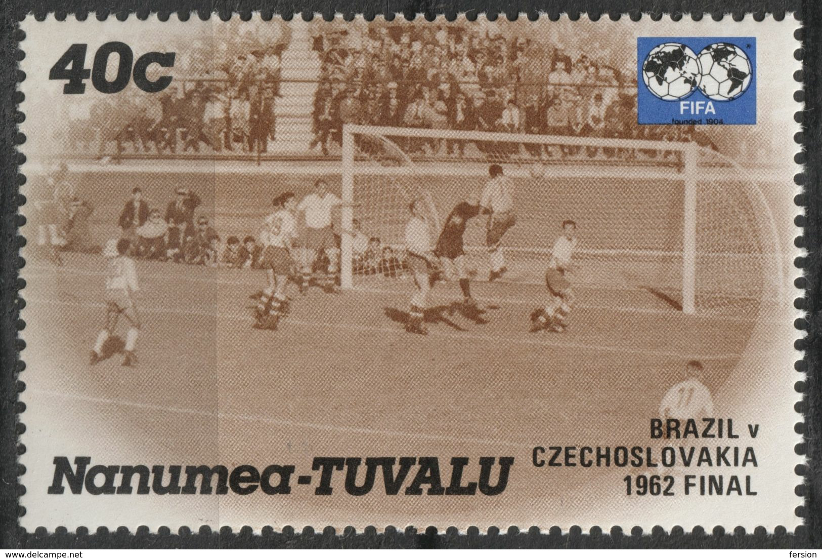 Czechoslovakia Brasil Brazil Final - Soccer Football - 1962 CHILE FIFA World Championchip CUP 1985 Nanumea Tuvalu - Other & Unclassified