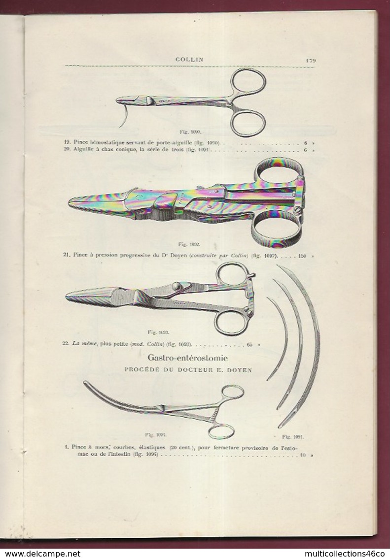 010820 - CATALOGUE Commercial Vente Fabrique Instruments Chirurgie Medecine CHARRIERE COLLIN 1903 Illustrations PARIS - 1900 – 1949