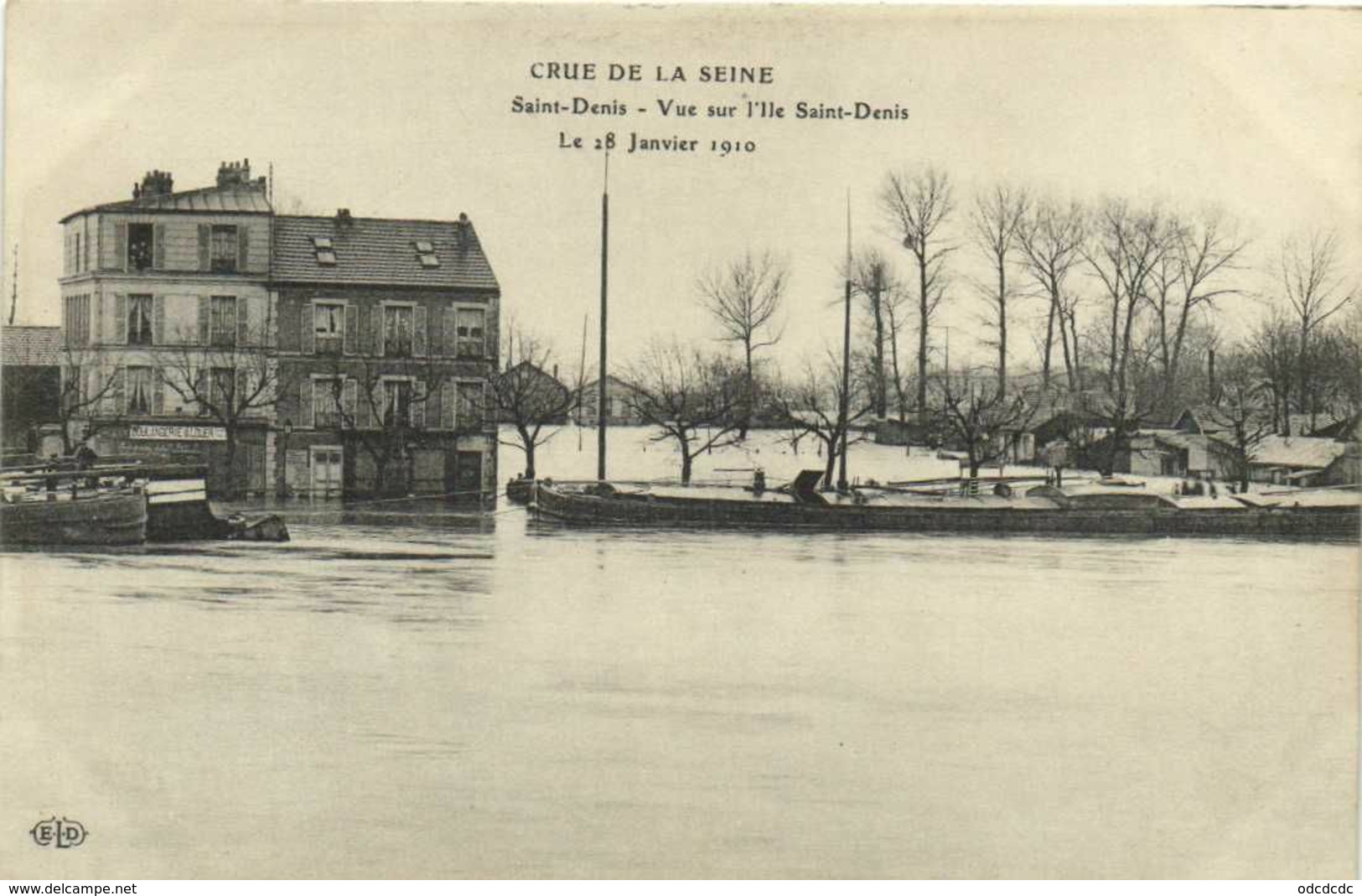 DESTOCKAGE BON LOT 100 CPA  INONDATIONS PARIS 1910   (toutes scanées)