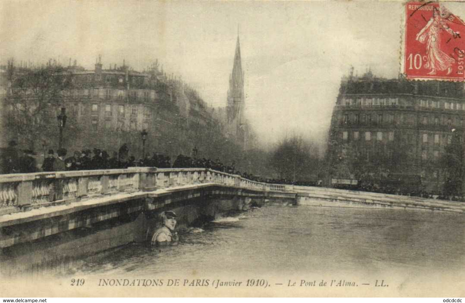 DESTOCKAGE BON LOT 100 CPA  INONDATIONS PARIS 1910   (toutes scanées)