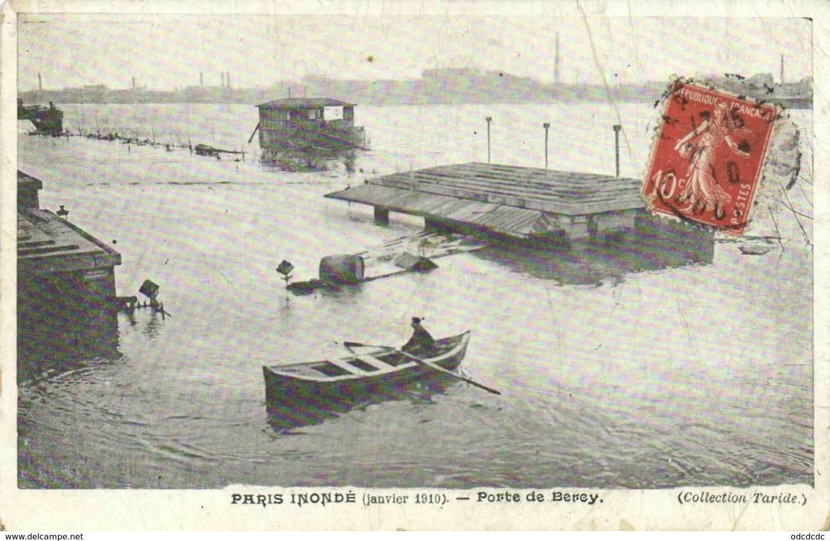 DESTOCKAGE BON LOT 100 CPA  INONDATIONS PARIS 1910   (toutes scanées)