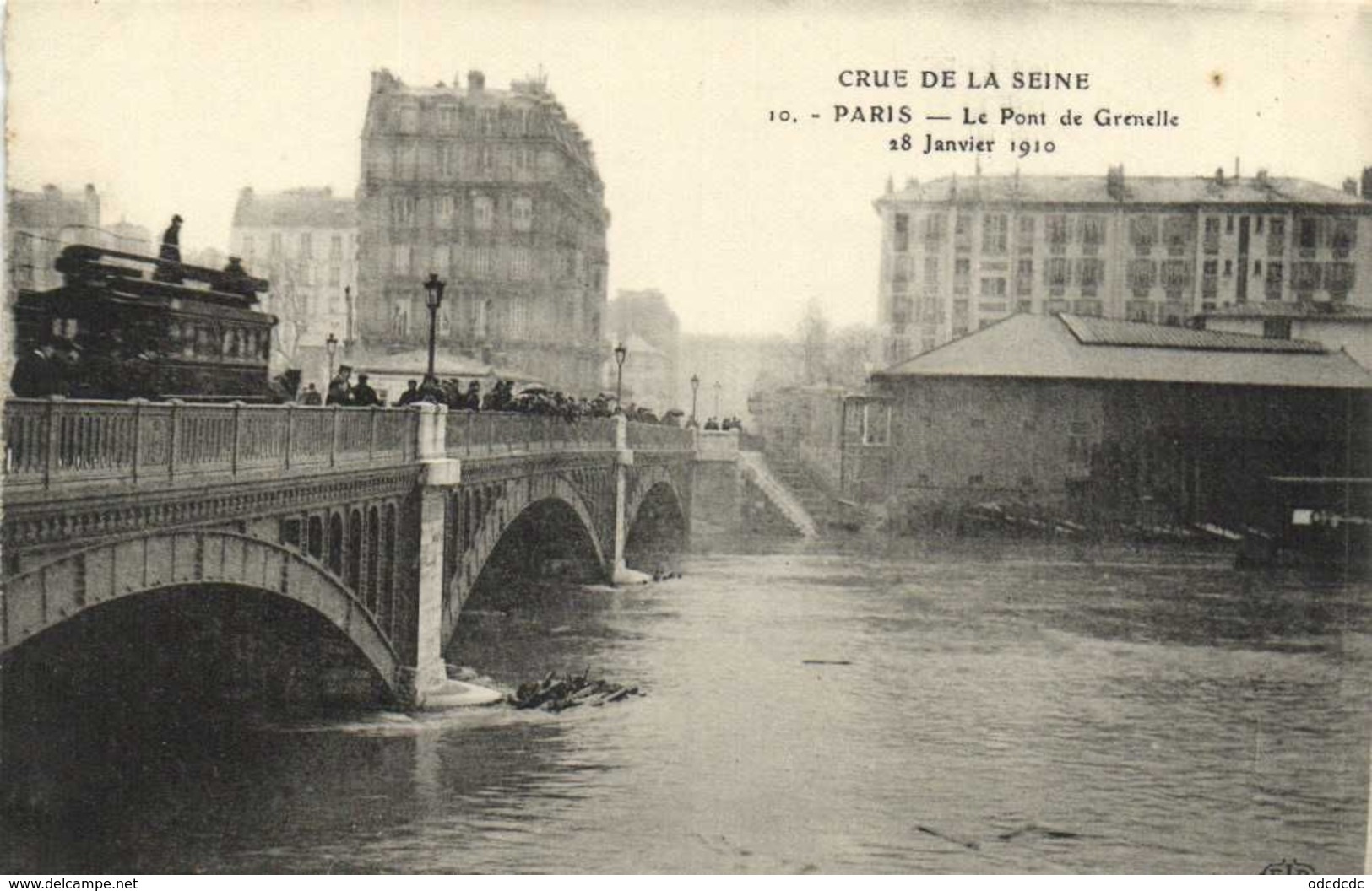 DESTOCKAGE BON LOT 100 CPA  INONDATIONS PARIS 1910   (toutes scanées)