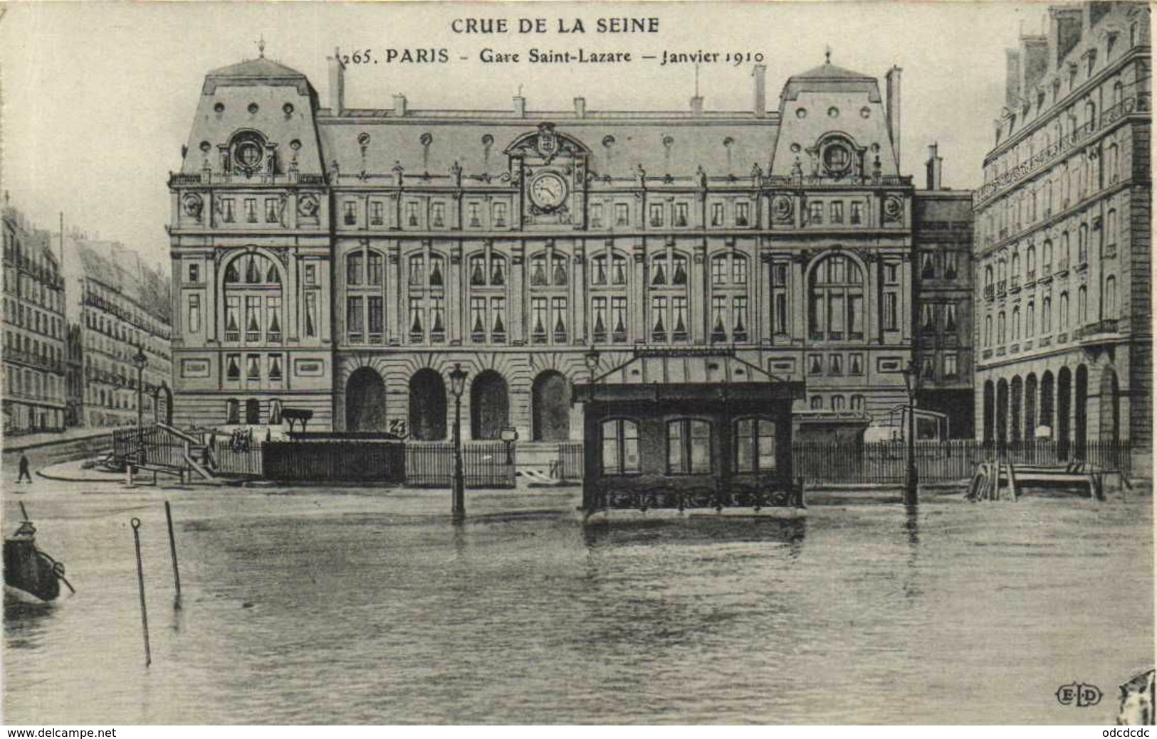 DESTOCKAGE BON LOT 100 CPA  INONDATIONS PARIS 1910   (toutes scanées)