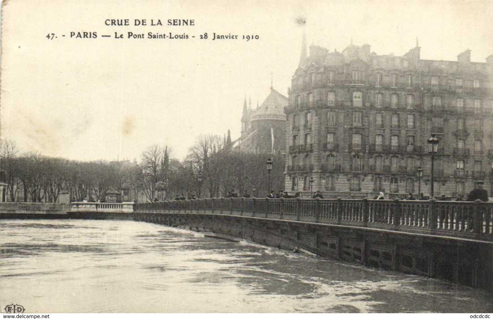 DESTOCKAGE BON LOT 100 CPA  INONDATIONS PARIS 1910   (toutes scanées)