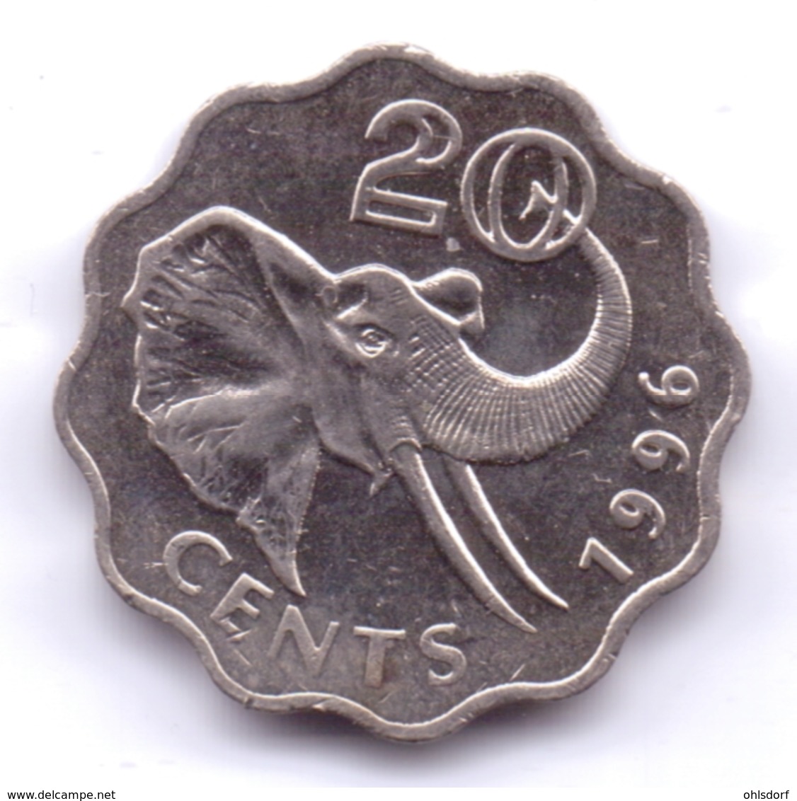 SWAZILAND 1996: 20 Cents, KM 50 - Swasiland