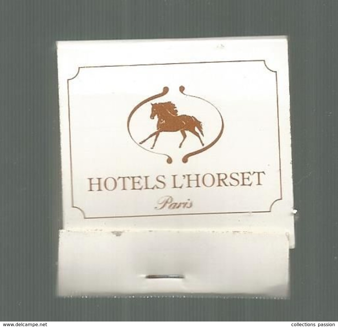 Boite D'allumettes , Pochette, Hotels L'HORSET , Paris  , 2 Scans - Luciferdozen