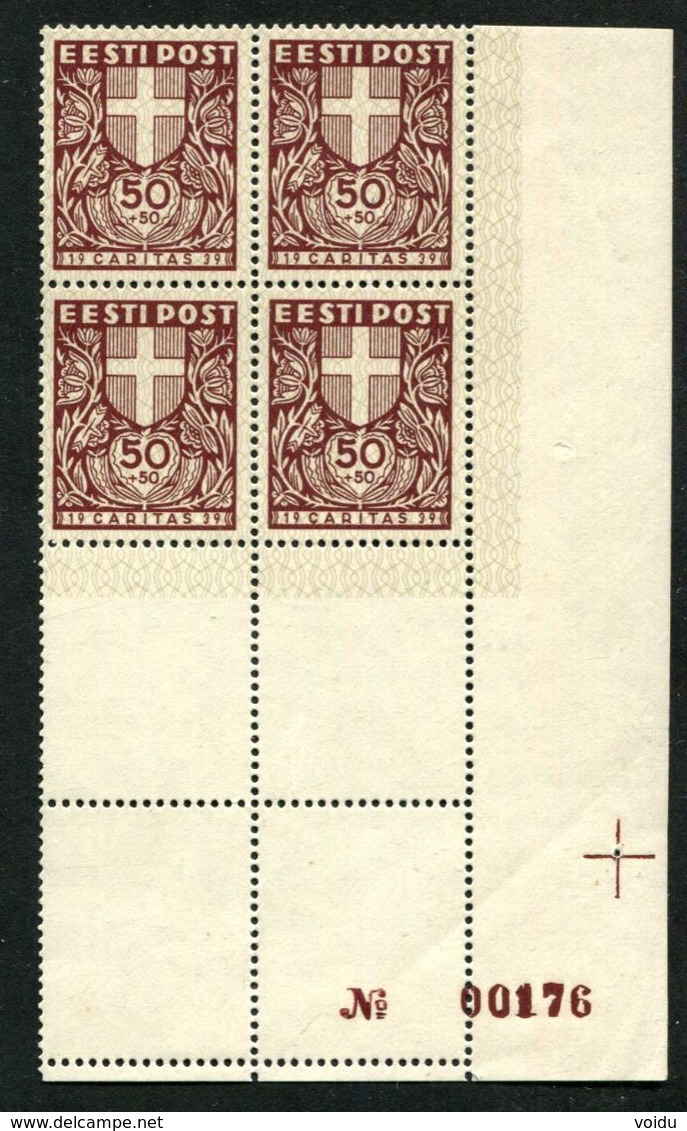 Estonia 1939 Mi 145  MNH OG   F.2 Sheet No. - Estland