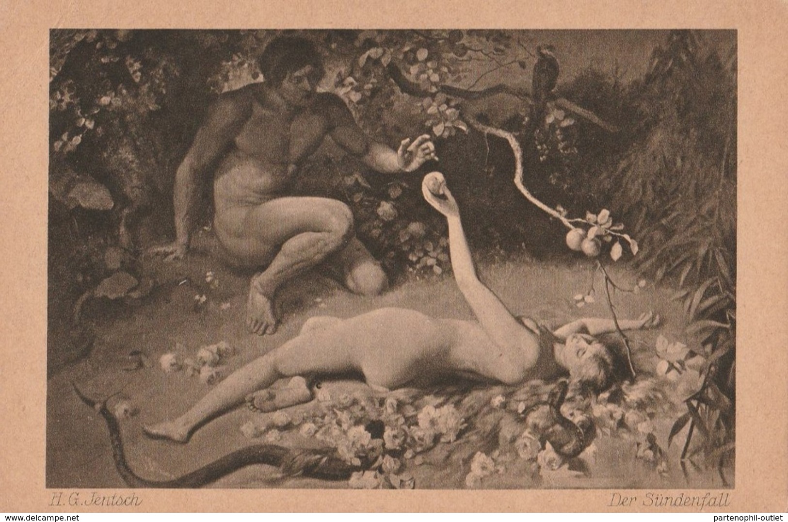 Cartolina - Postcard / Non Viaggiata - Unsent /  H.G. Jentsch,   Der Sundenfall - Malerei & Gemälde