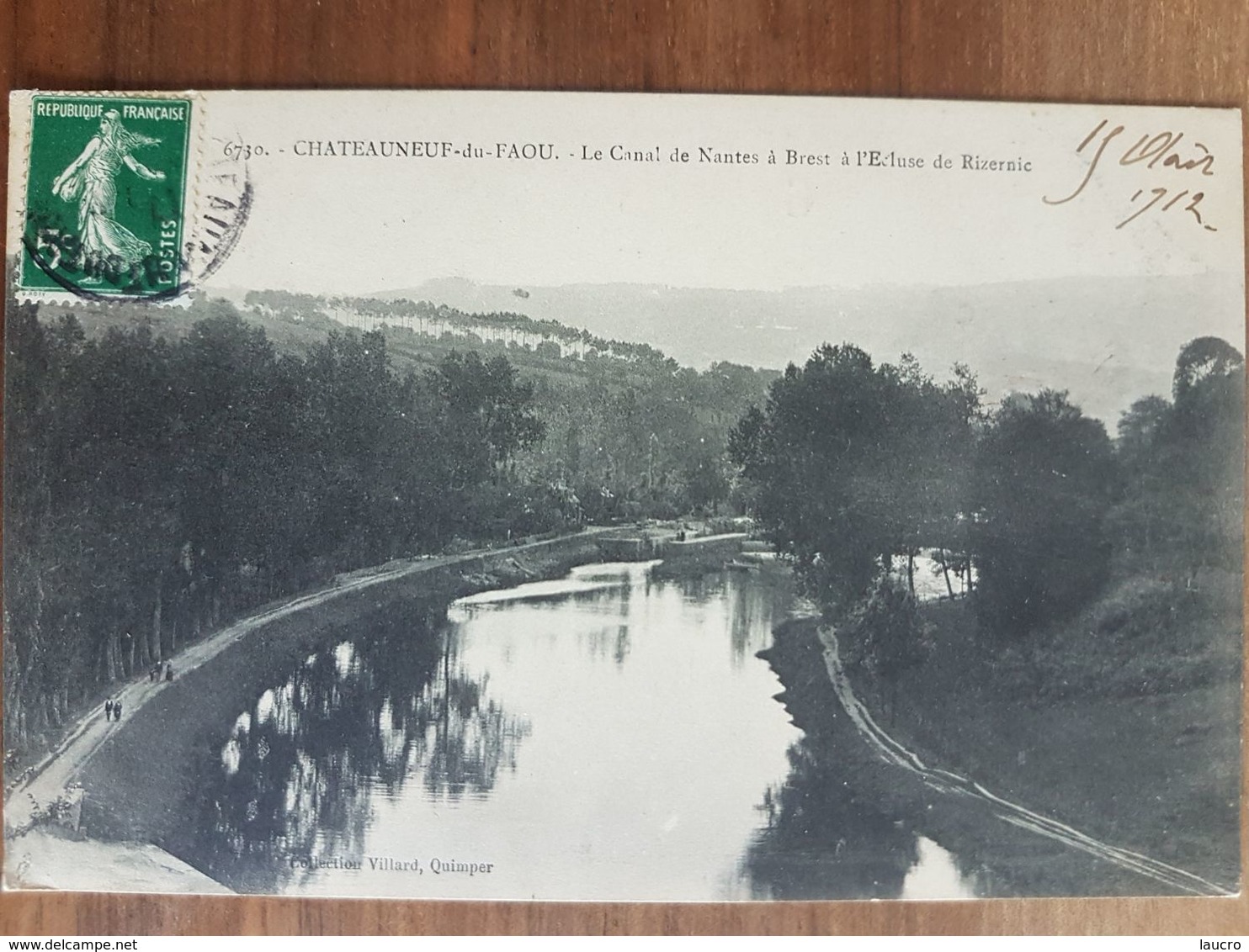 Chateauneuf Du Faou.le Canal De Nantes à Brest à L'écluse De Rizernic.édition Villard 6730 - Châteauneuf-du-Faou