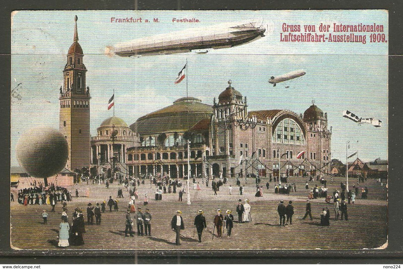 Carte P De 1909 ( Frankfurt / Zeppelin ) - Aeronaves