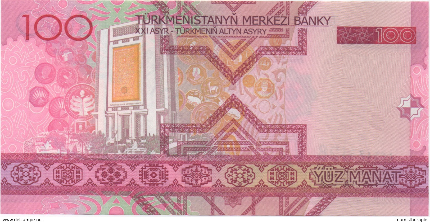 Turkménistan : 100 Manat UNC - Turkmenistan