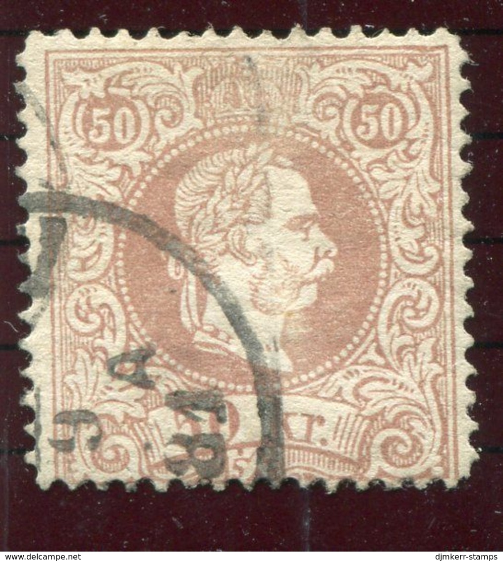 AUSTRIA 1867 Franz Joseph 50 Kr. Coarse Print Perforated 12, Used.  Michel 41 I D. Steiner Short Certificate. - Oblitérés