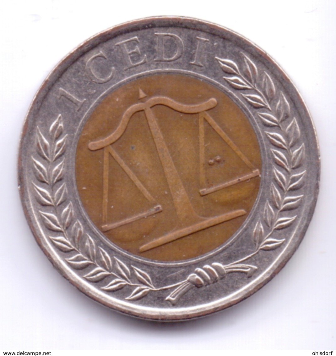 GHANA 2007: 1 Cedi, KM 42 - Ghana