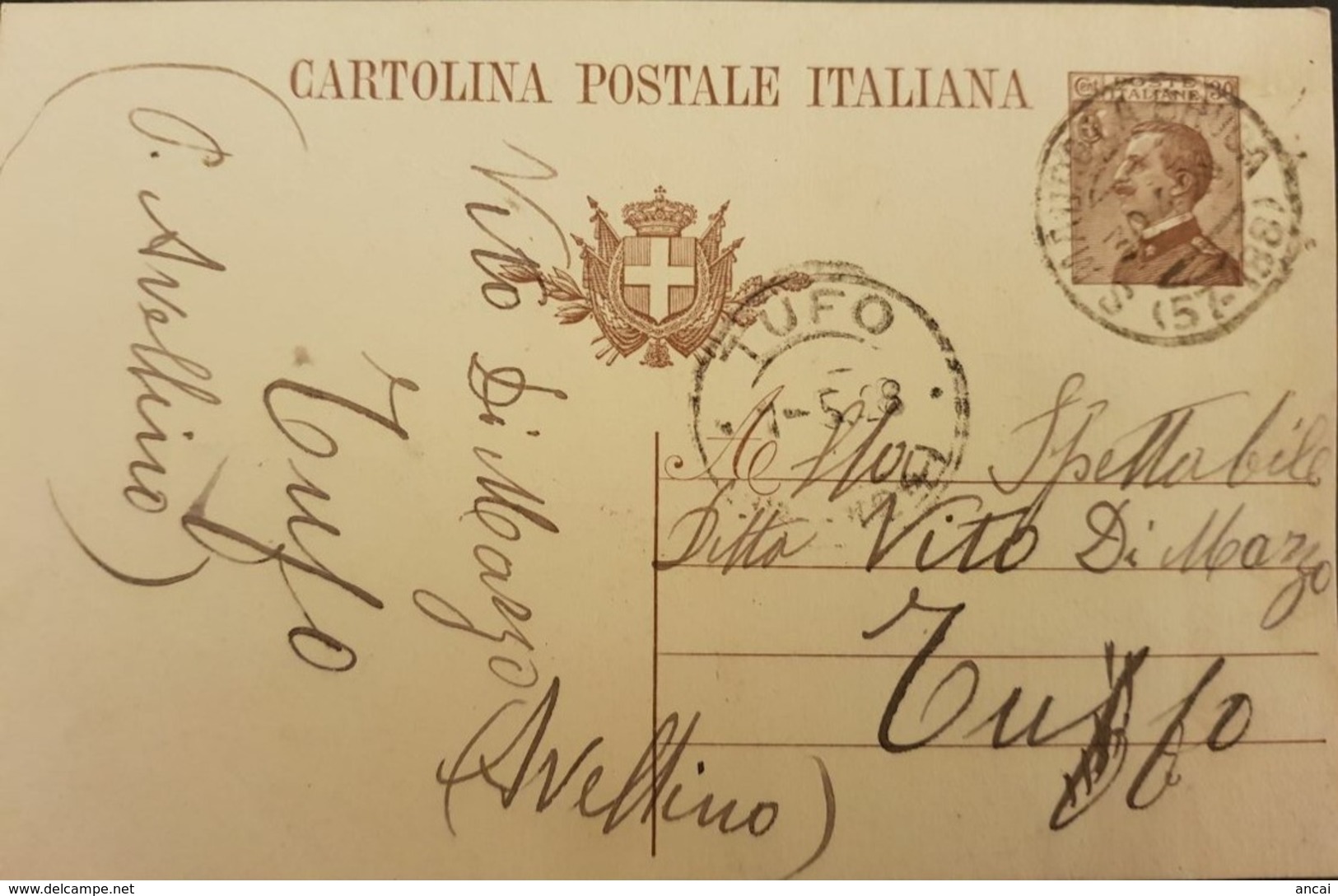 S. Mauro La Bruca. 1928. Annullo Frazionario ( 57 - 188), Su Cartolina Postale - Storia Postale