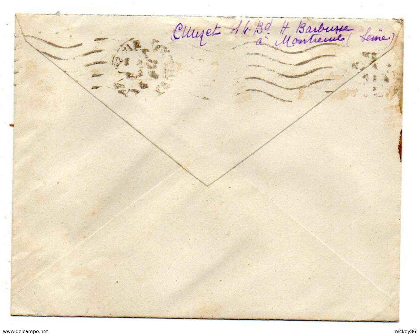 1945--Lettre De PARIS 9° Pour Fougères-35 --Marianne De DULAC 2F  Tp N° 694  Seul Sur Lettre..cachet  Krag - 1921-1960: Période Moderne