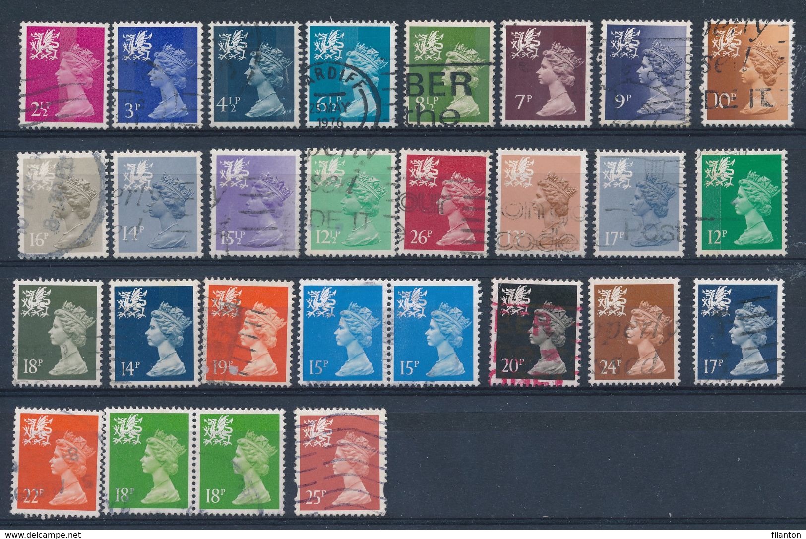 GREAT BRITAIN - Selektion Nr 476  Regionals WALES  -  Gest./obl. - Cote 21,00 € - Local Issues