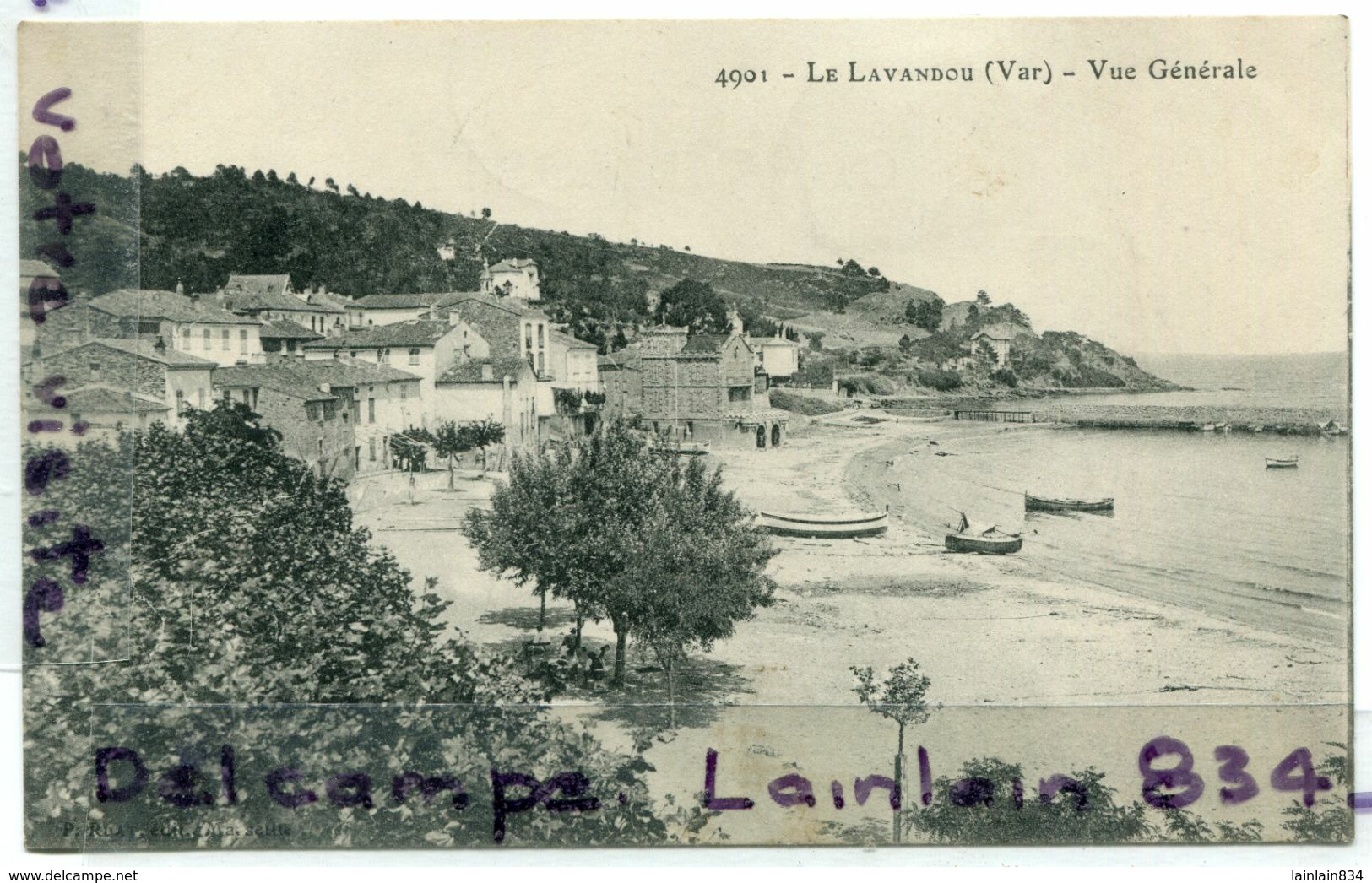 - 4901 - Le LAVANDOU - ( Var ), Vue Générale, Splendide, Coins Ok,  La Mer, Peu Courante, écrite, 1909, TBE, Cans, . - Le Lavandou
