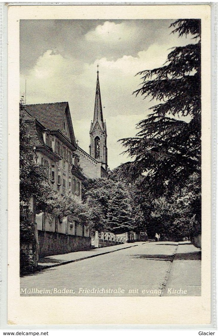 MÜLLHEIM / Baden - Friedrichstrasse Mit  Evang. Kirche - Müllheim