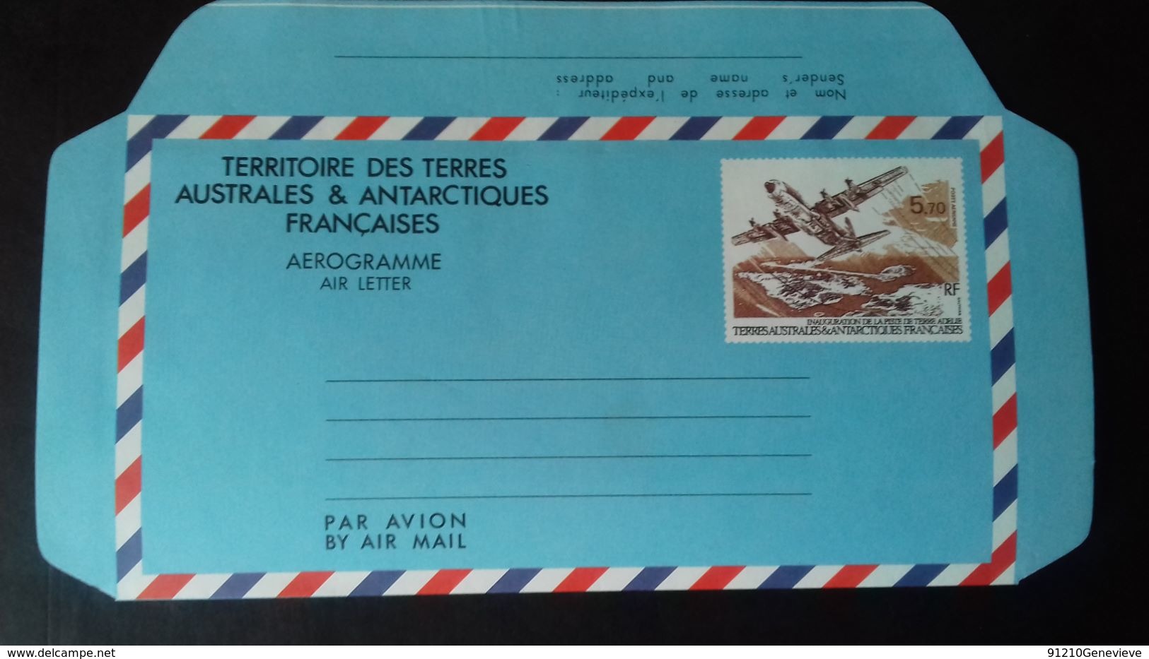 TERRES AUSTRALES ET ANTARTIQUES  (TAAF)  AEROGRAMME N°1  ** - Unused Stamps