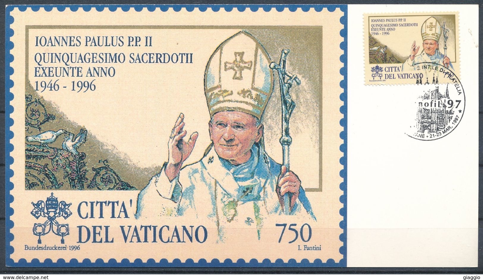 °°° VATICANO - GIOVANNI PAOLO II - 1996 °°° - Cartas & Documentos