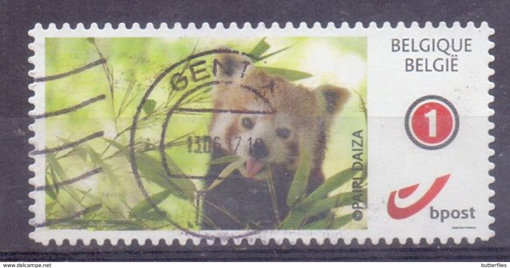 België - Duostamp - Pairi Daiza - Zonder Papierresten - Gebraucht